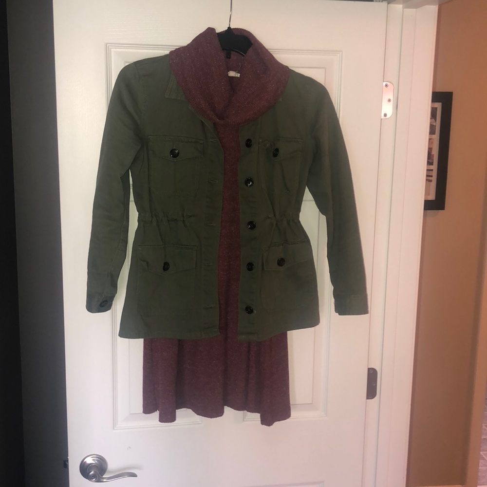 Dress and army jacket